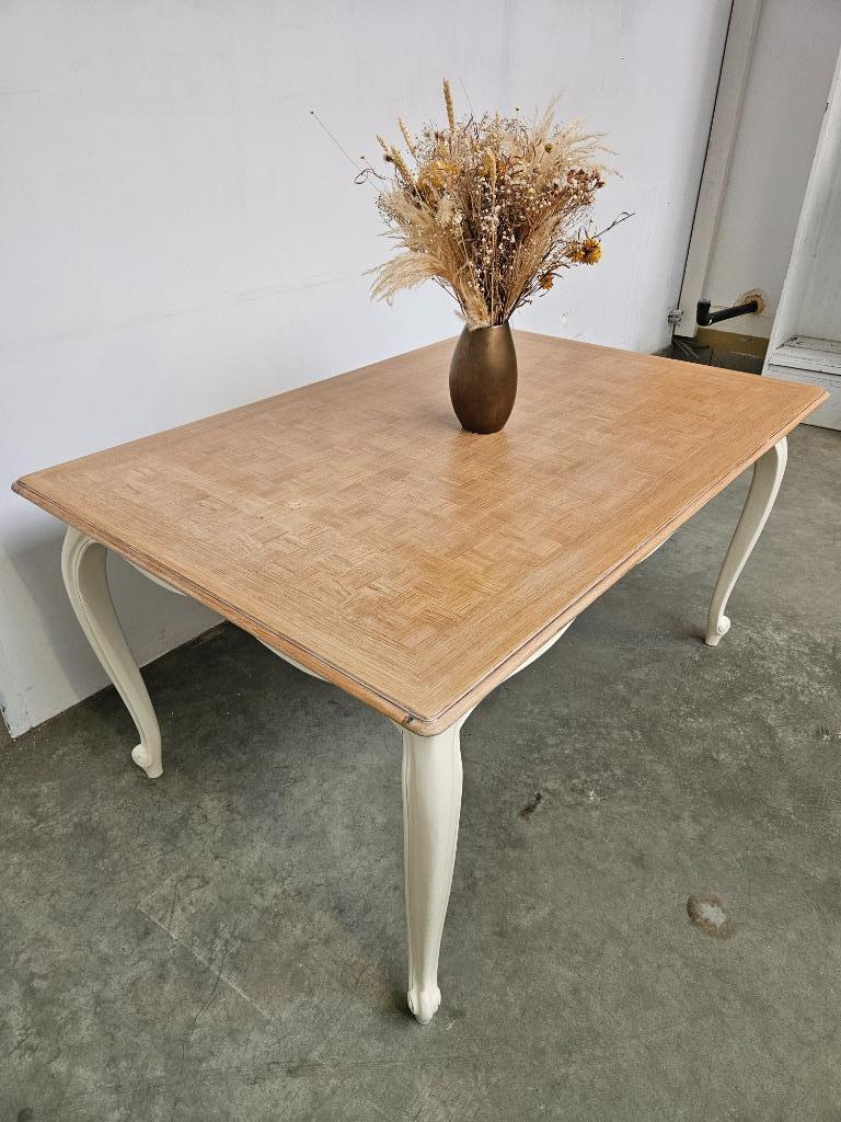 Louis XV eettafel gerenoveerd massief eikenhout 6 personen, Huis en Inrichting, Tafels | Eettafels, Gebruikt, 100 tot 150 cm, 100 tot 150 cm