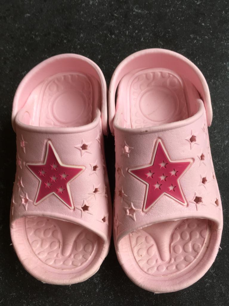 Roze open clogs maat 25, Ophalen, Gebruikt, Meisje, Overige typen