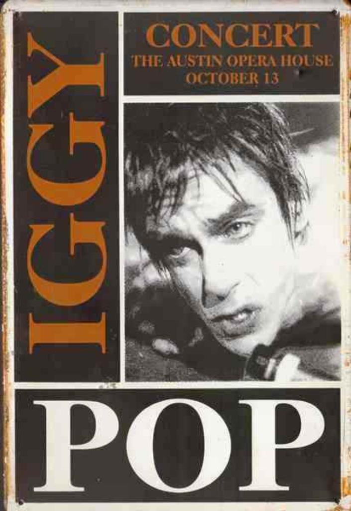 Metalen rusty-old vintage look wandplaat Iggy Pop, Verzamelen, Ophalen of Verzenden, Nieuw