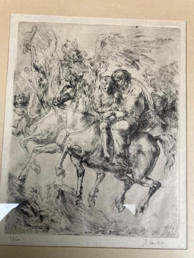 ets, Antiek en Kunst, Ophalen of Verzenden, Ets