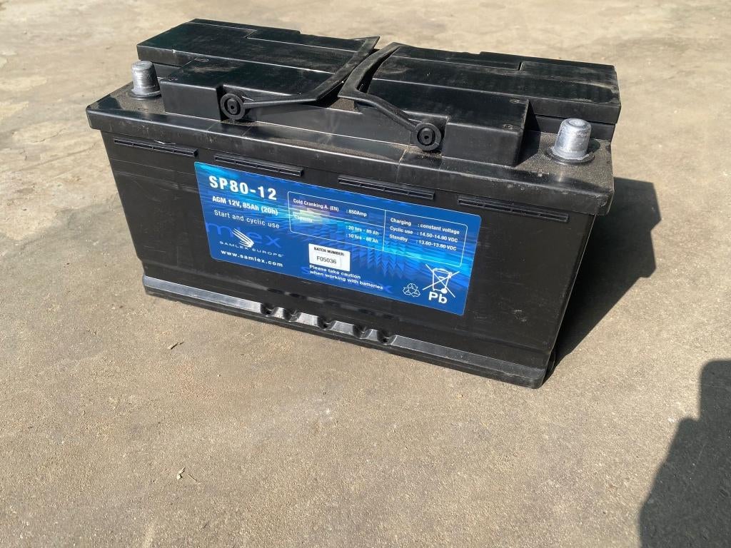 AGM accu 12v 85ah semi tractie auto caravan camper boot, Ophalen of Verzenden, Nieuw