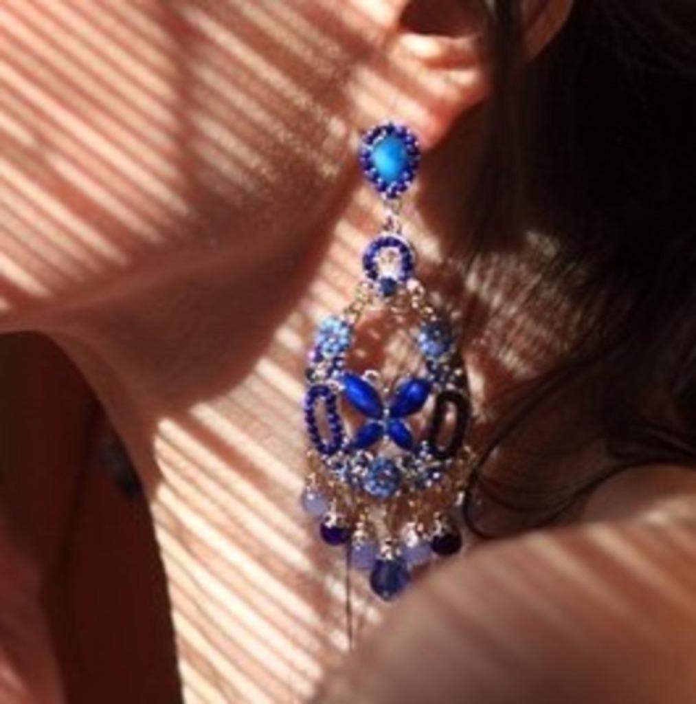 Exclusieve oorbellen, Verzenden, Nieuw, Blauw, Hangers