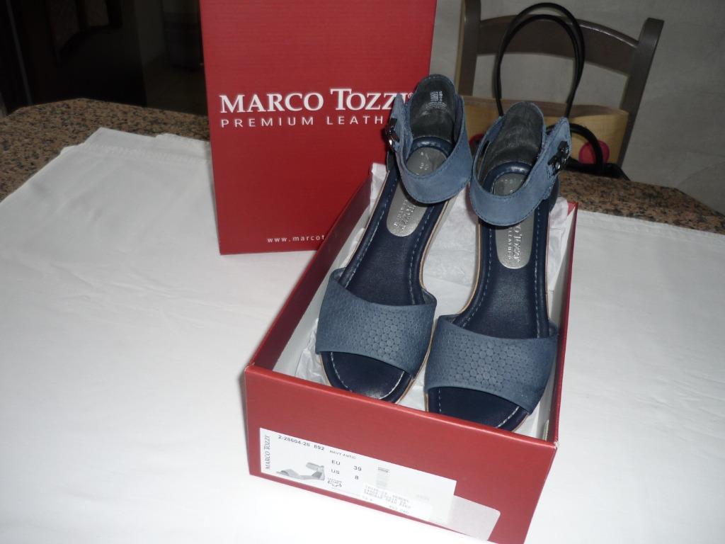 Sandales "Marco Tozzi" bleues, Enlèvement ou Envoi, Porté, Bleu, Sandales et Mûles