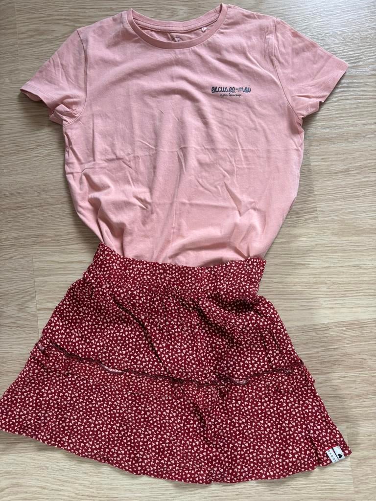 Setje rok + shirt in maat 146, Meisje, Ophalen of Verzenden, Zo goed als nieuw, Setje
