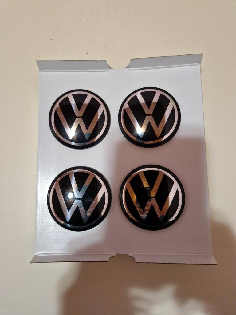 Set cache-moyeu VW originaux pour jantes alliage Golf 8-7-6, Enlèvement ou Envoi, Comme neuf