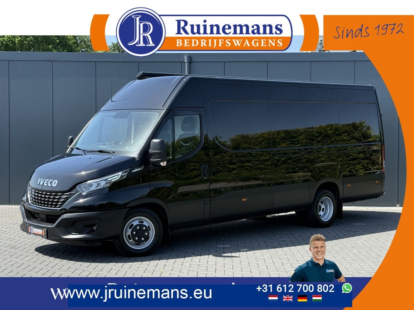 Iveco Daily 35C21 3.0 210 PK AUTOMAAT L3H2 N1 / MOTORSPORT I, Auto's, Automaat, Iveco, Zwart, Diesel