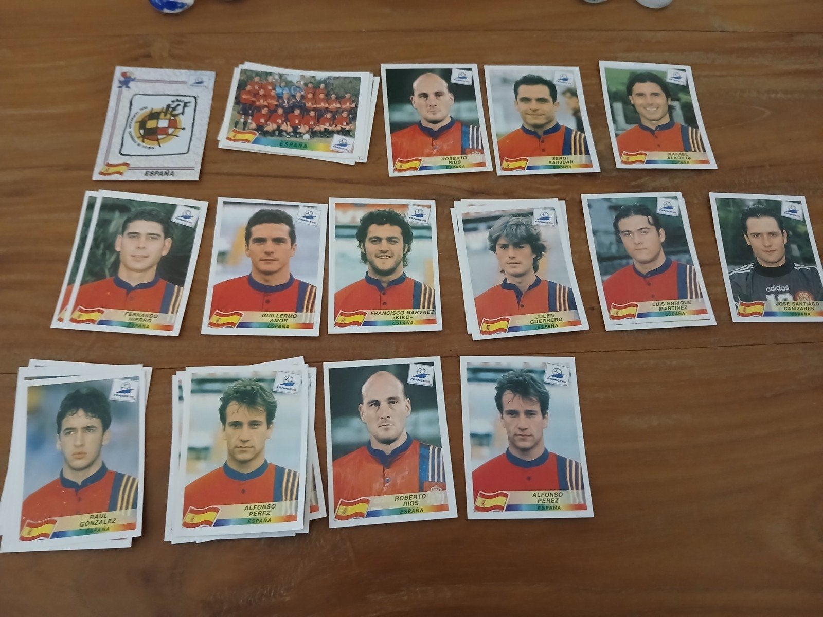 Panini France 1999 team Spanje zeldzaam, Ophalen of Verzenden, Nieuw, Meerdere stickers