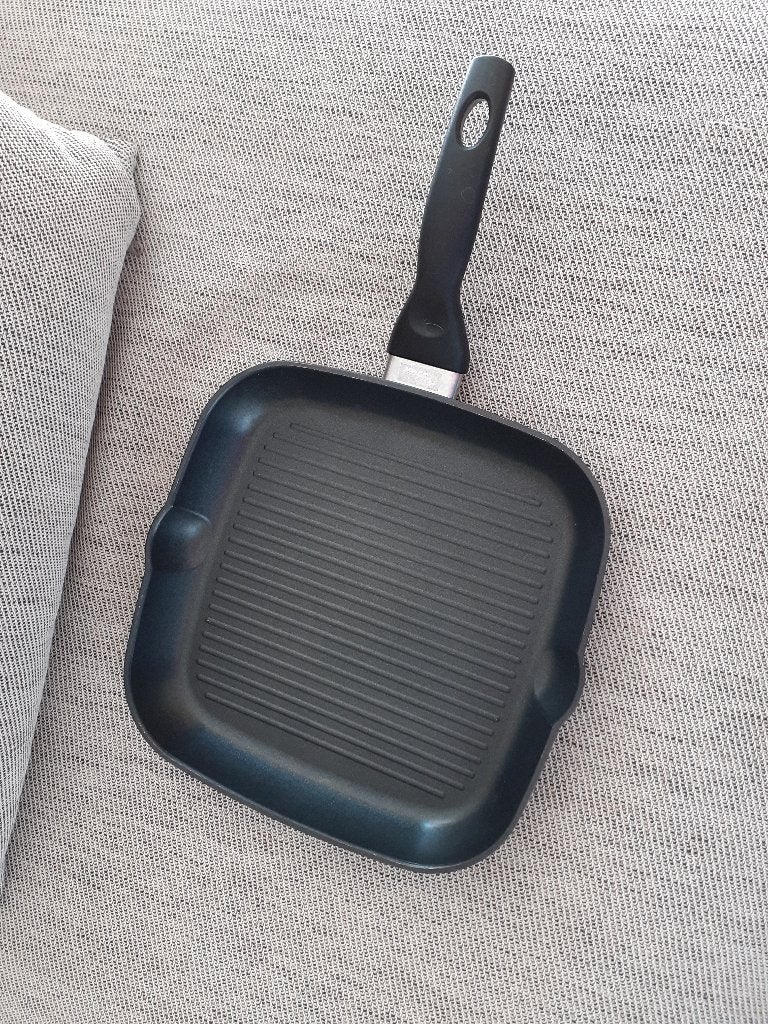 Poêle à griller 29 cm, marque Fissler (poêle épaisse), Enlèvement, Comme neuf, Cocotte, Fissler