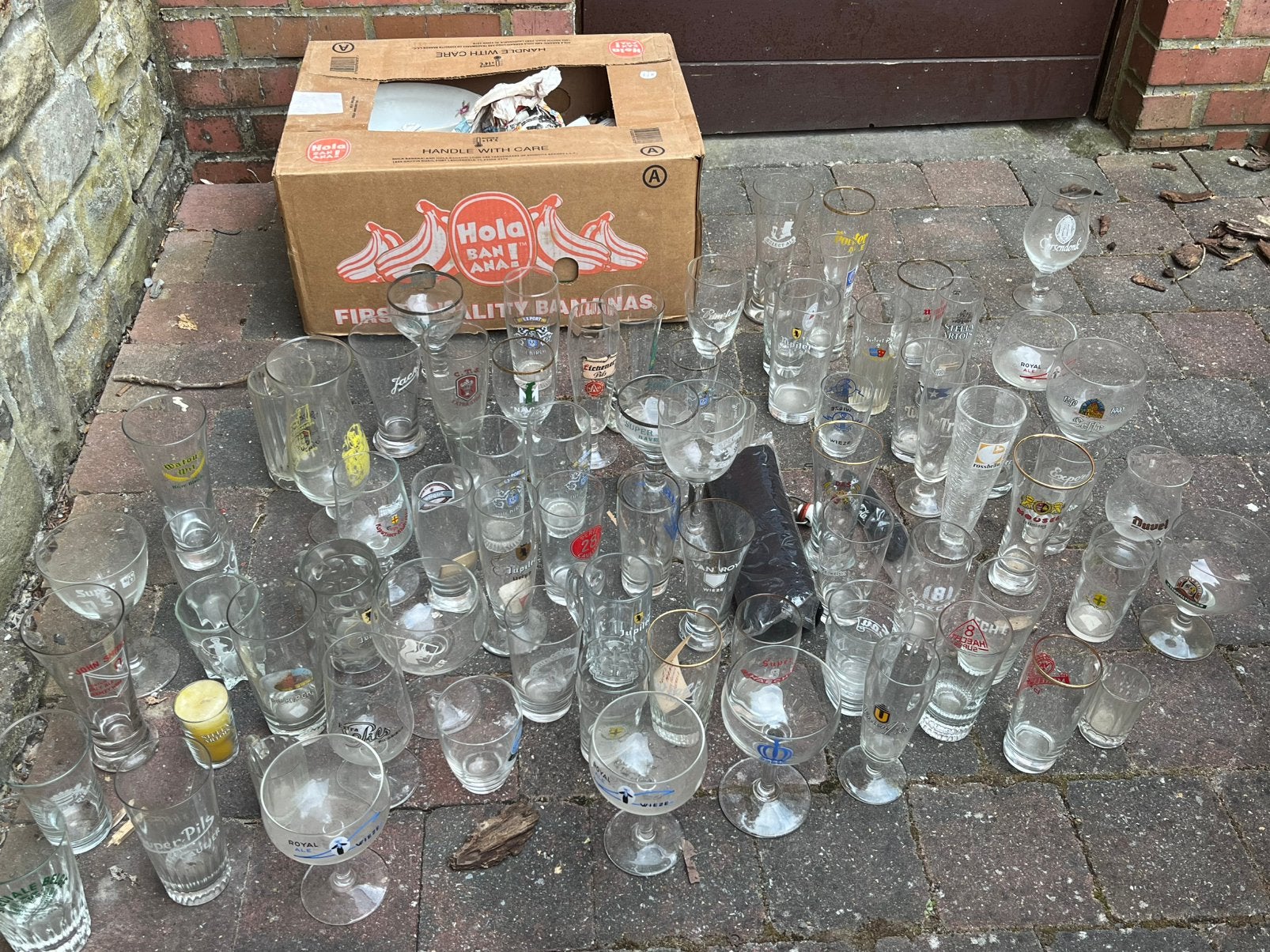 Lot de 80 verres à bière de collection, Enlèvement ou Envoi, Comme neuf, Duvel