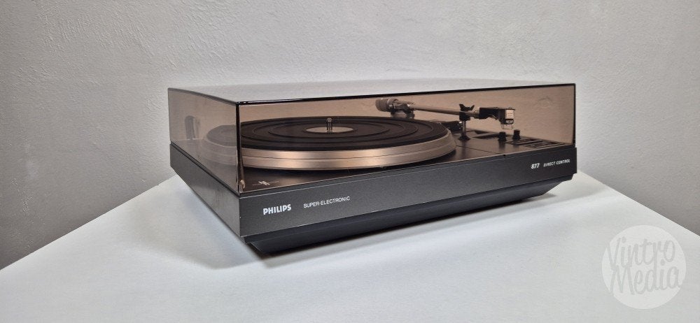 Philips AF 877 Platenspeler | Half-Automatisch | GP401 MKII, Philips, Pitch-regelaar, Refurbished, Ophalen of Verzenden