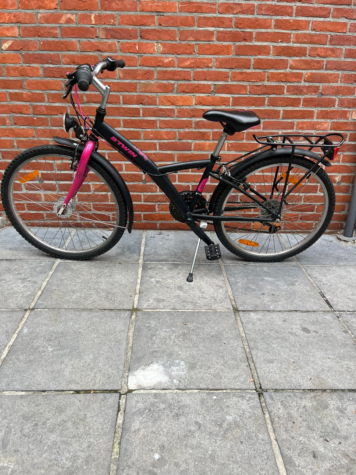Btwin meisjesfiets poply 540, Fietsen en Brommers, Ophalen, 24 inch, Velgrem, Versnellingen