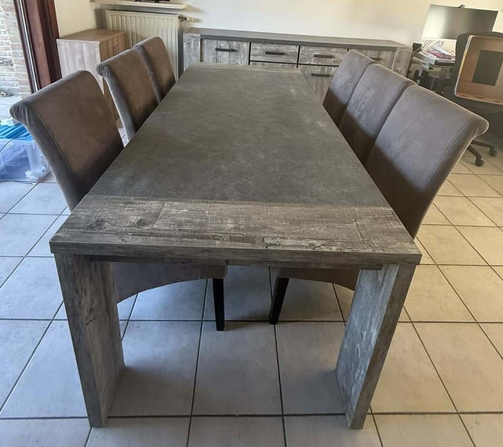 eetplaats, Ophalen, Zo goed als nieuw, Modern, 4 tot 6 stoelen