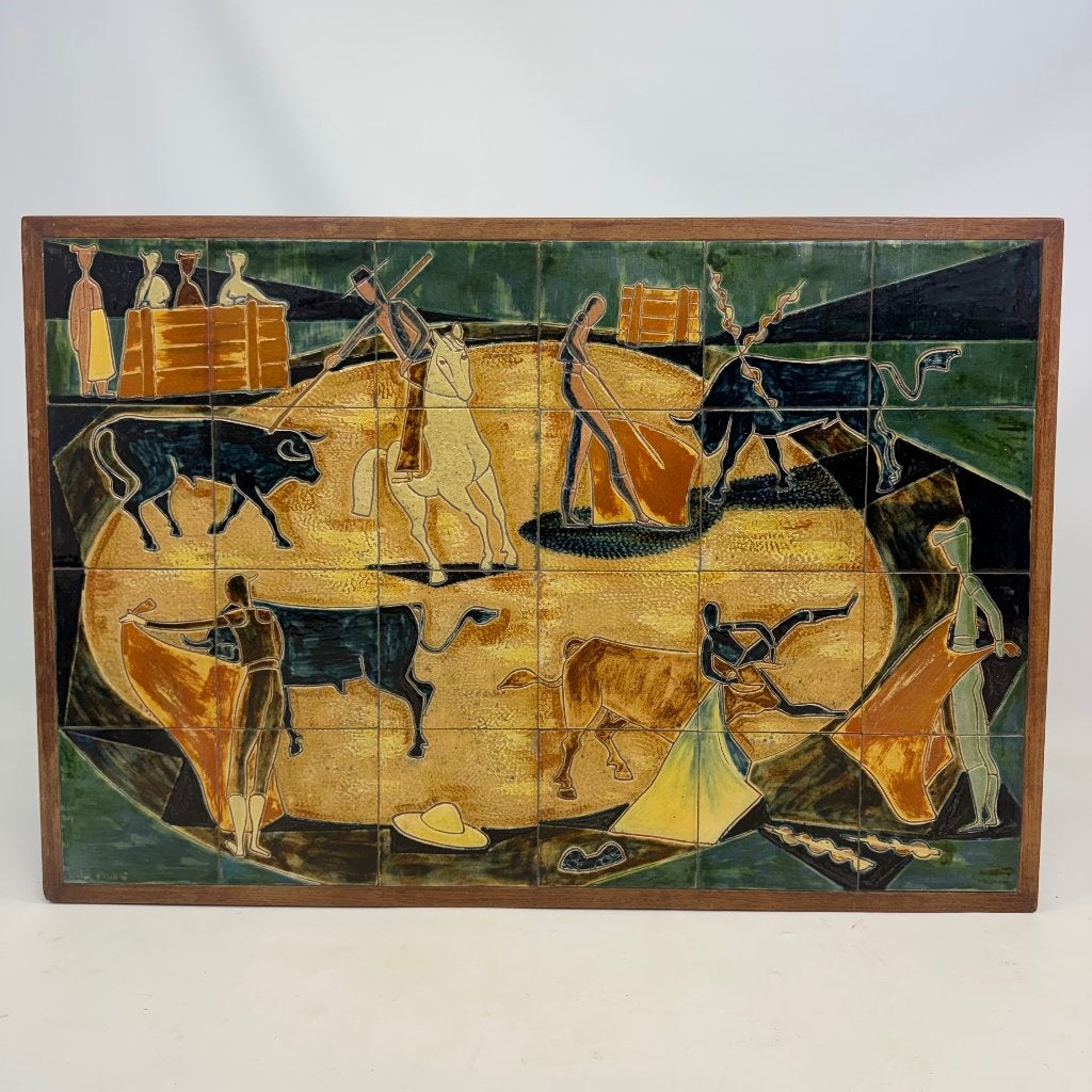 Keramisch kunstwerk “Corrida” van Vilà Clara Ceramistes, Antiek en Kunst, Antiek | Keramiek en Aardewerk, Ophalen of Verzenden
