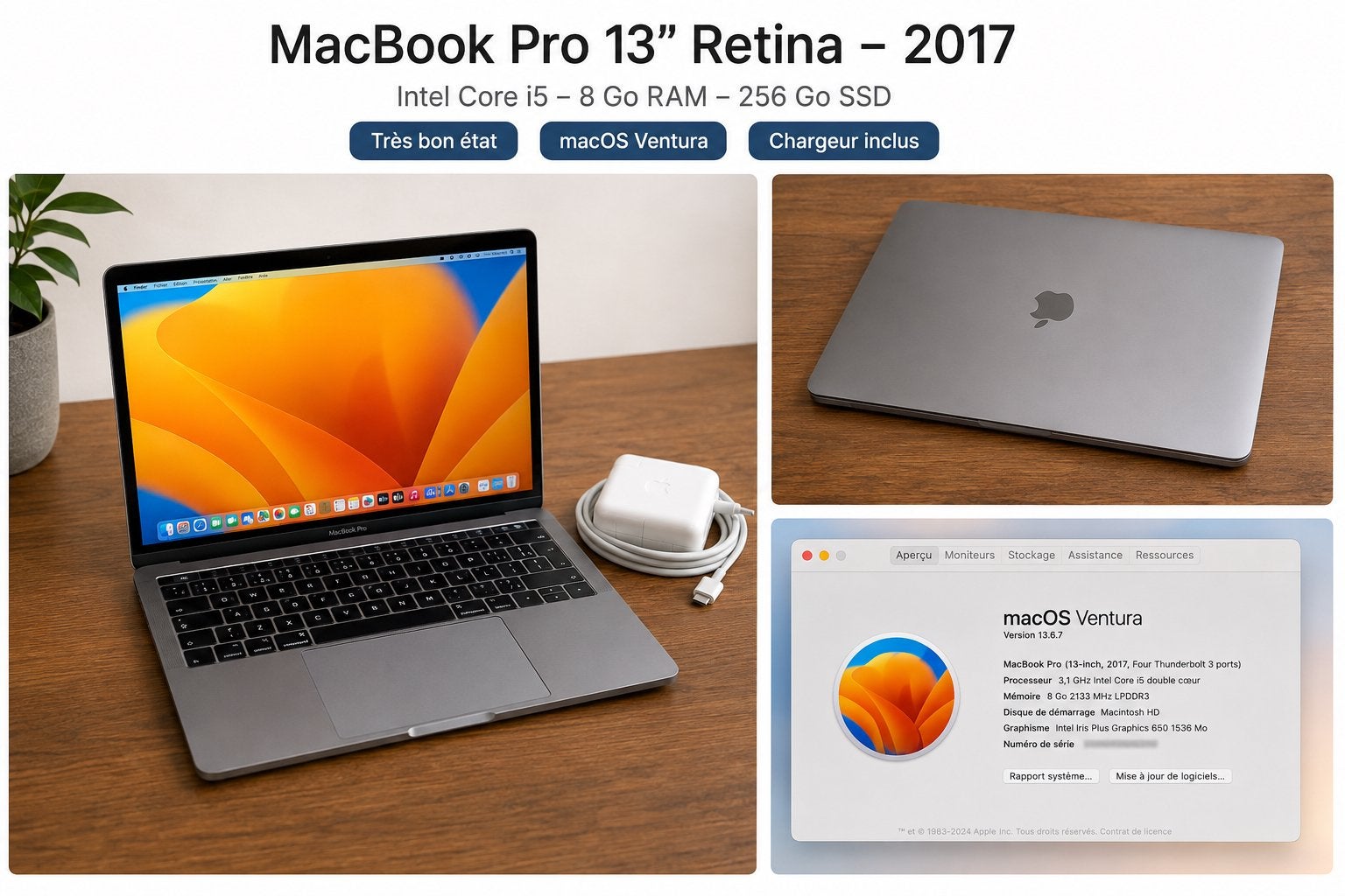 MacBook Pro 13-inch, 2017, Computers en Software, Ophalen, Gebruikt, 8 GB, 13 inch