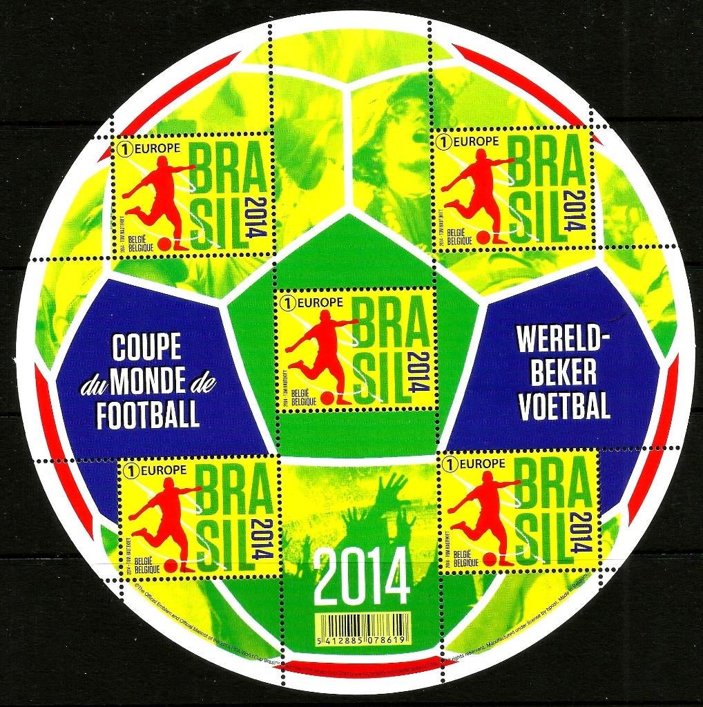 2014 WK Voetbal 2014 Brasil OBP 4422**, Orginele gom, Ophalen of Verzenden, Zonder stempel, Postfris