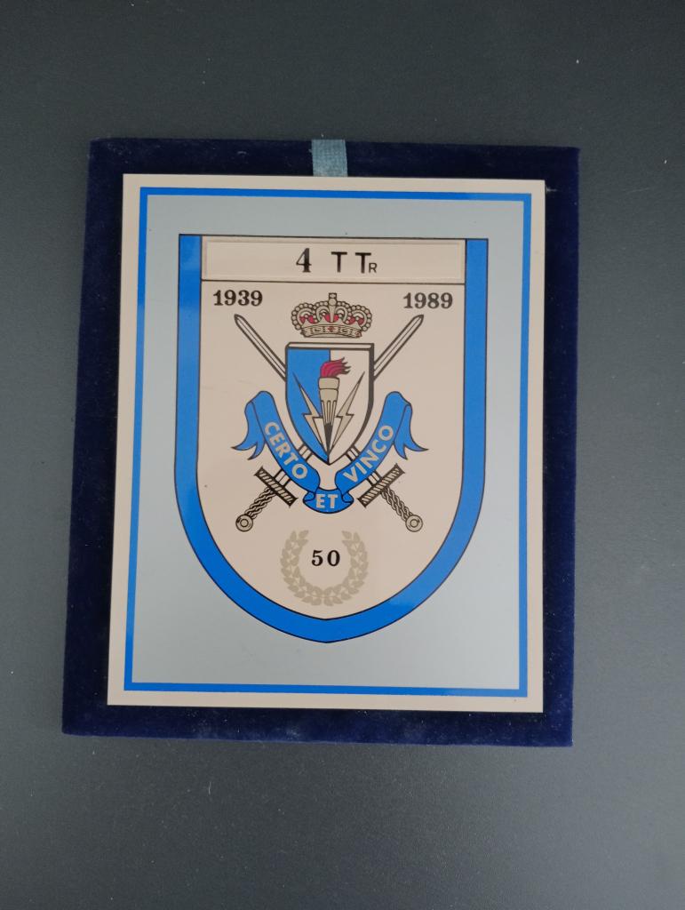 Plaque 4 T.Tr., Collections, Enlèvement ou Envoi, Armée de terre, Emblème ou Badge