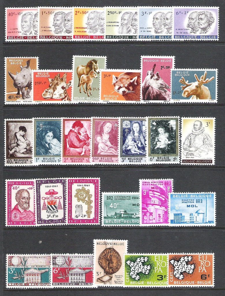 Belgique de 1961 à 1965 pour 20€ Timbres+blocs, Neuf, Enlèvement ou Envoi, Non oblitéré, Gomme originale