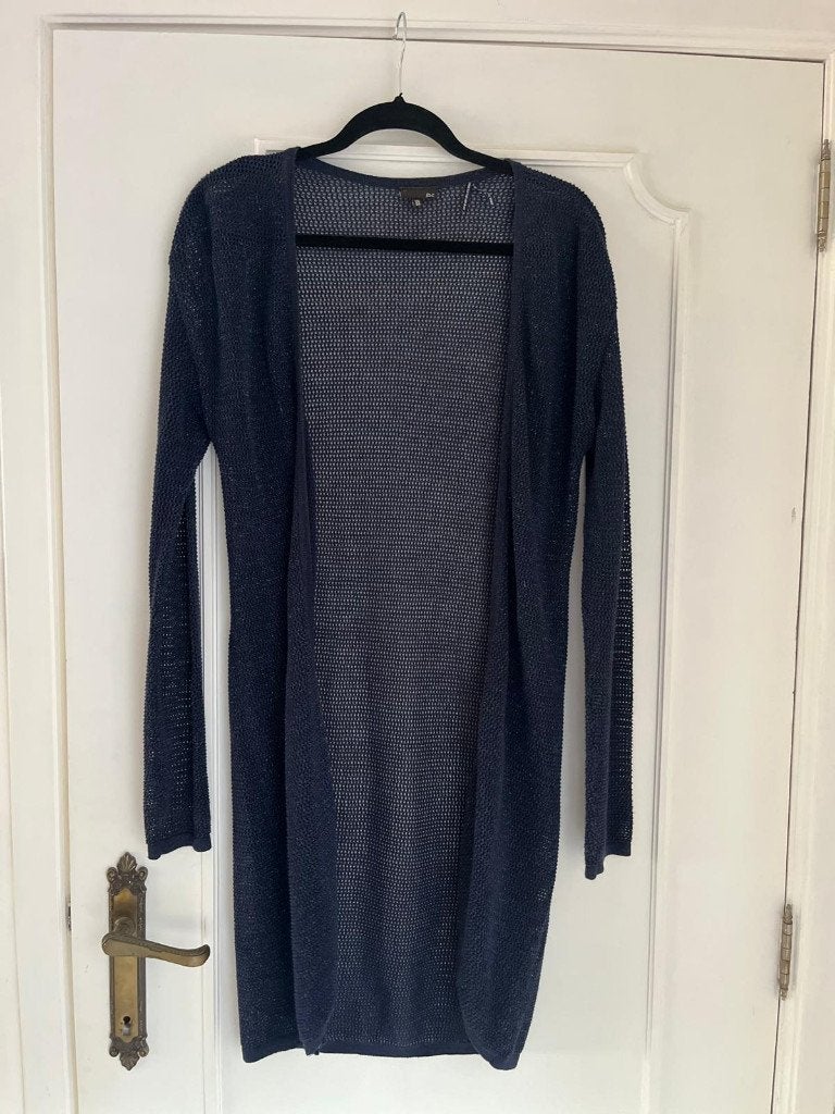Gilet long bleu en crochet, JBC, 158-164, Enlèvement ou Envoi, JBC, Taille 34 (XS) ou plus petite, Porté