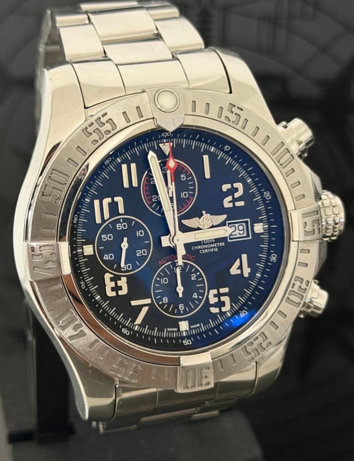 Breitling Super Avenger II 48mm  Staal, Enlèvement, Comme neuf, Acier, Breitling