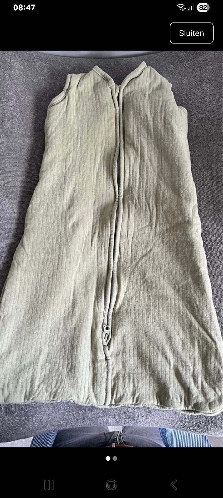 slaapzak kaki van de zeeman maat 70., Groen, Gebruikt, 70 cm, Ophalen of Verzenden