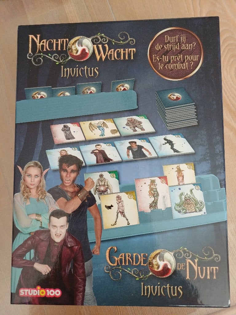 Nachtwacht spel Invictus en dobbelspel Monsterverhalen, Een of twee spelers, Ophalen, Zo goed als nieuw, Studio 100