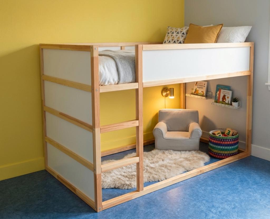 Lit IKEA réversible KURA, Enfants & Bébés, Enlèvement, Comme neuf, Lit mi-hauteur mezzanine