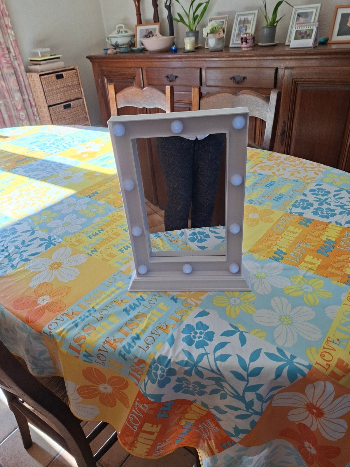 Miroir avec lampes.  20cm x 33cm. Neuf., Enlèvement ou Envoi