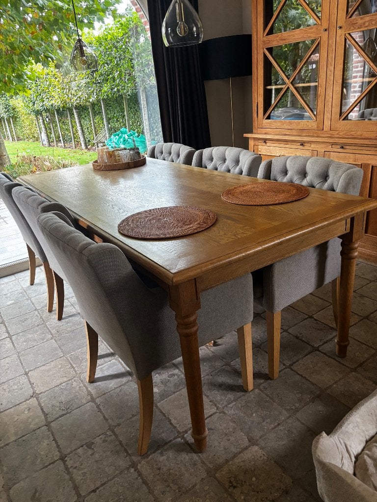 Eettafel met stoelen, Huis en Inrichting, Ophalen, Gebruikt, Overige kleuren, Landelijk