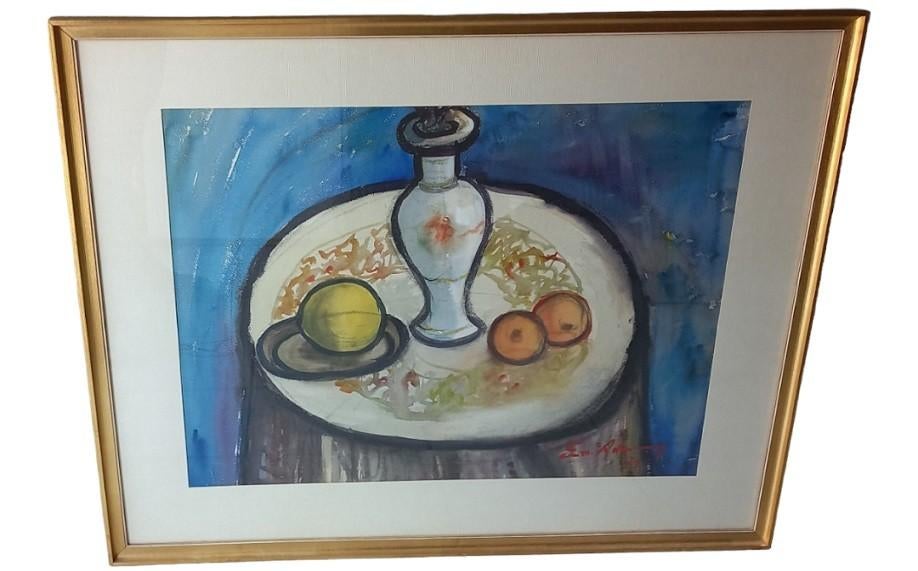 Emiel Adams "stilleven". aquarel., Antiek en Kunst, Ophalen