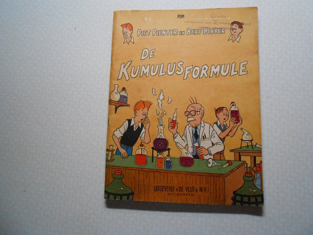 piet pienter en bert bibber 6 De Kumulusformule 1957 1 ste d, Boeken, Gelezen, Eén stripboek, Ophalen of Verzenden, POM