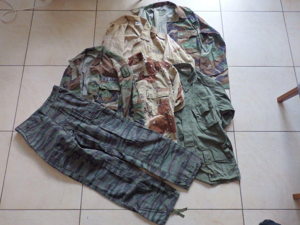 LOT DE 6 PIÈCES – CAMOUFLAGES US ARMY, Enlèvement ou Envoi