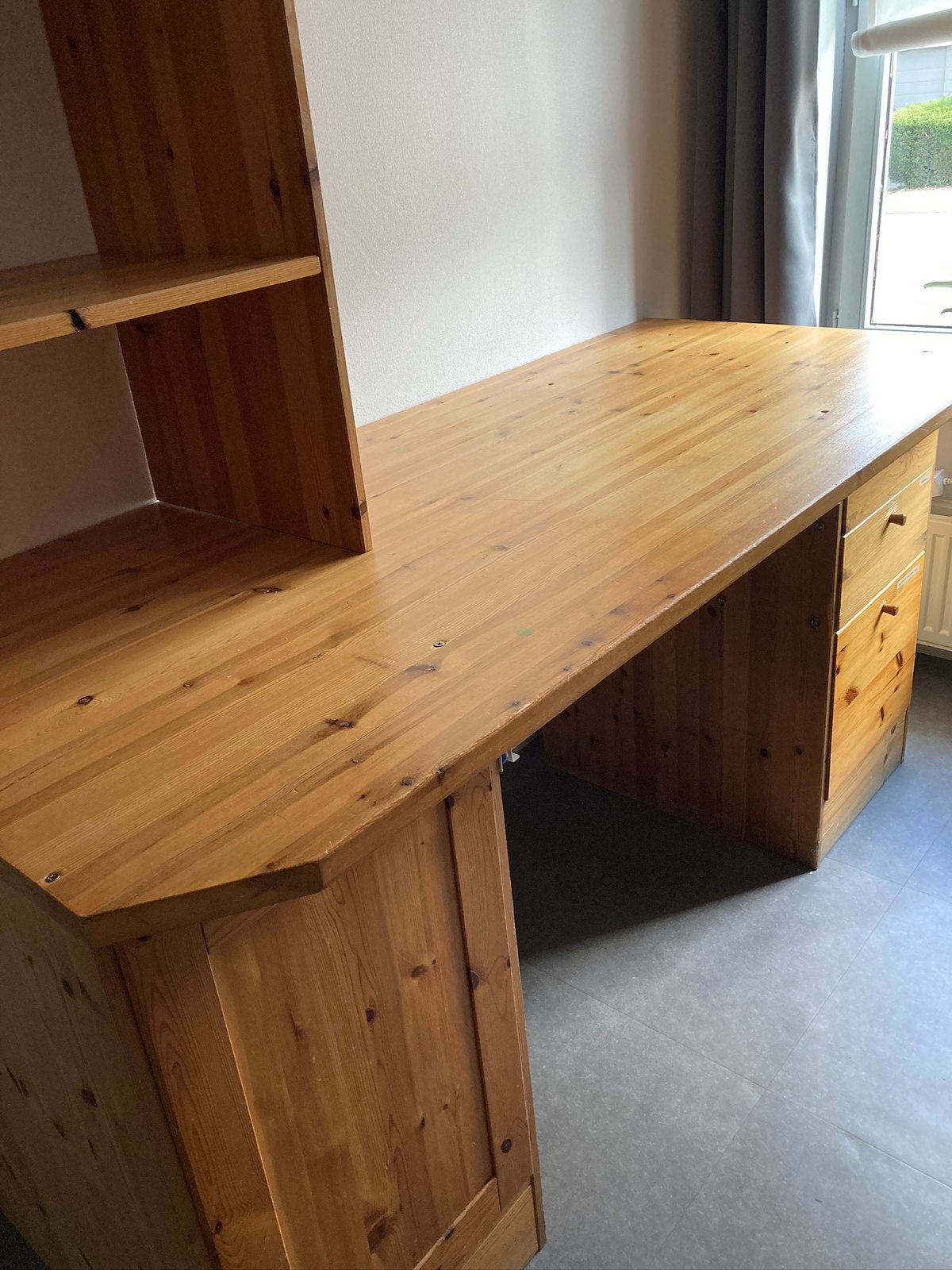Bureau + 1persoonsbed en ladekast, Ophalen, Gebruikt, Eenpersoons