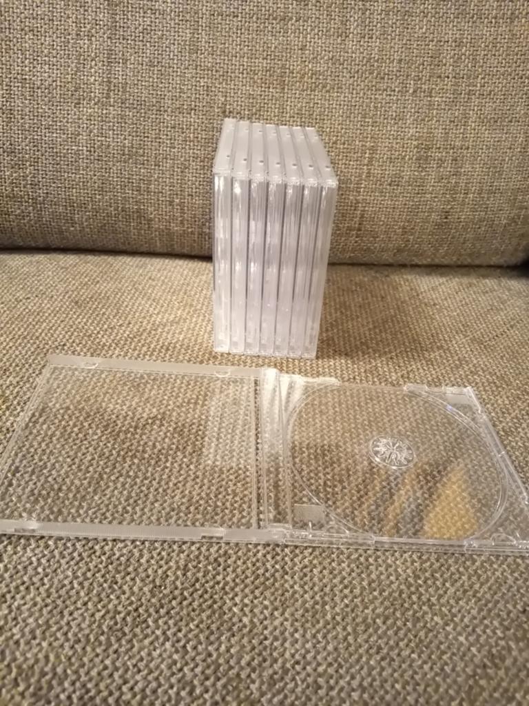 8 lege doorzichtige CD/DVD doosjes, Ophalen of Verzenden, Gebruikt