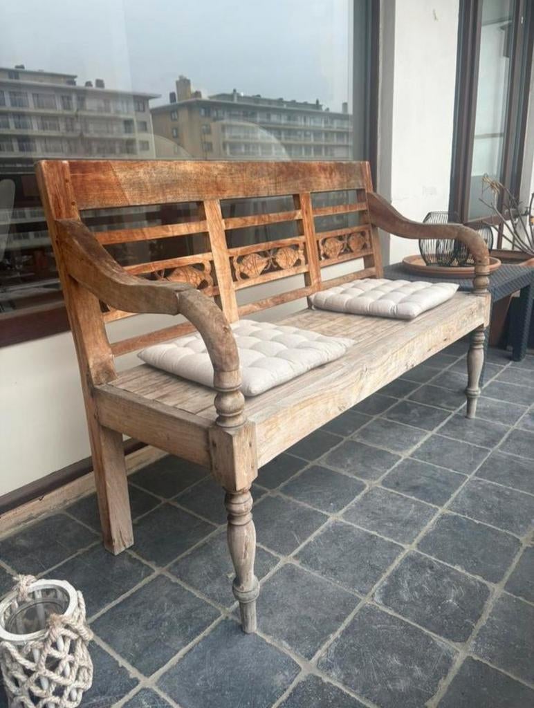 Prachtige houten bank, Ophalen