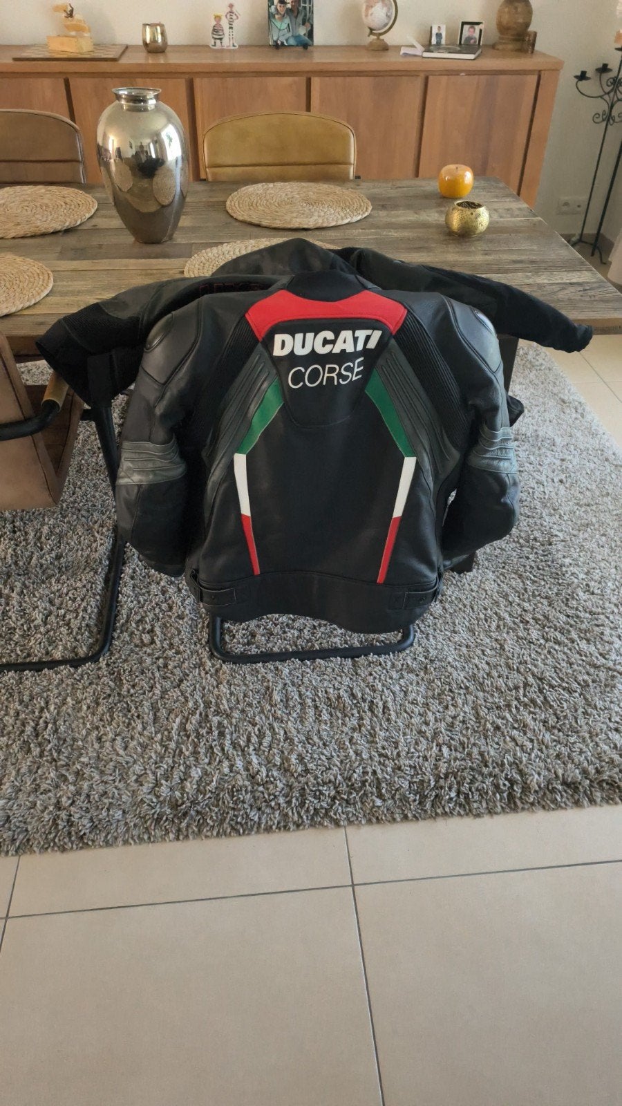 Leder motorpak Ducati Corse maat 54, Motoren, Ophalen