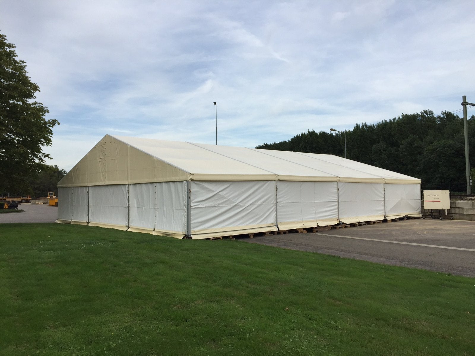 Opslagtent Feesttent Kadertent Opslaghal loods 15x30mtr, Ophalen, Gebruikt