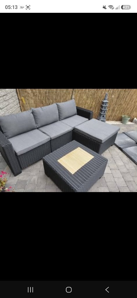 Salon de jardin, Tuin en Terras, Tuinsets en Loungesets, Ophalen, Overige materialen, 3 zitplaatsen, Zo goed als nieuw