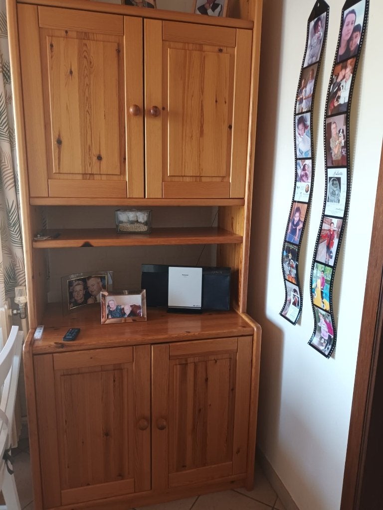 Meuble vaisselier en pin, Maison & Meubles, 25 à 50 cm, Avec porte(s), Utilisé, 50 à 100 cm