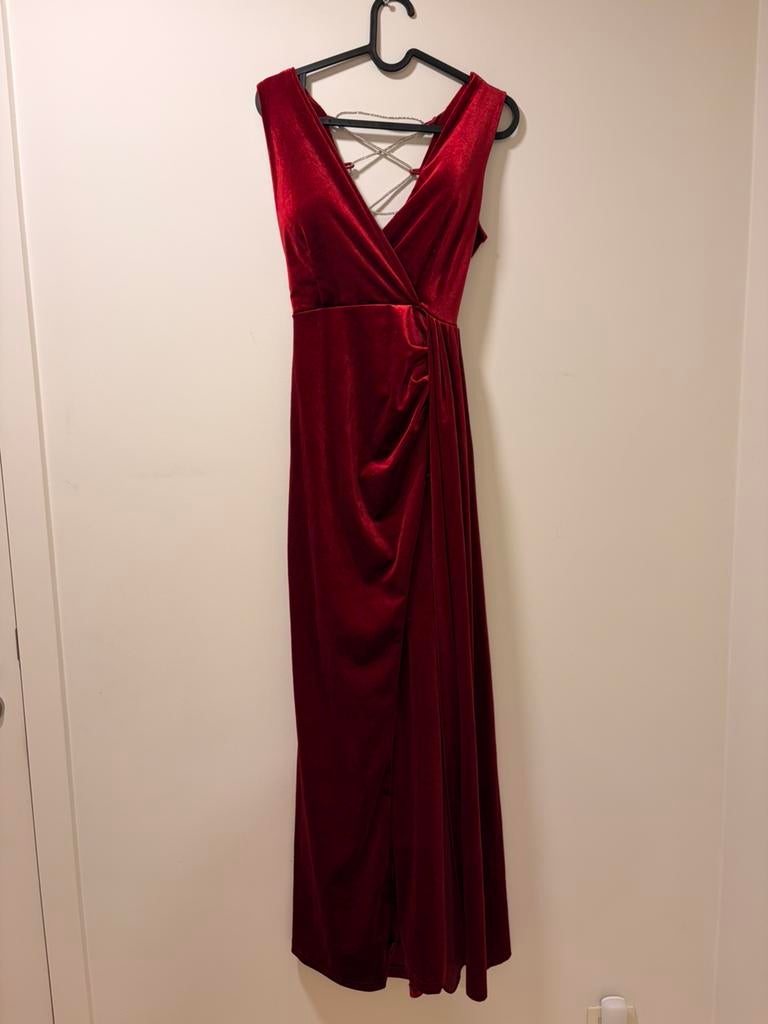 Rood galakleed, maat M, Kleding | Dames, Gelegenheidskleding, Ophalen of Verzenden, Zo goed als nieuw, Maat 38/40 (M), Rood