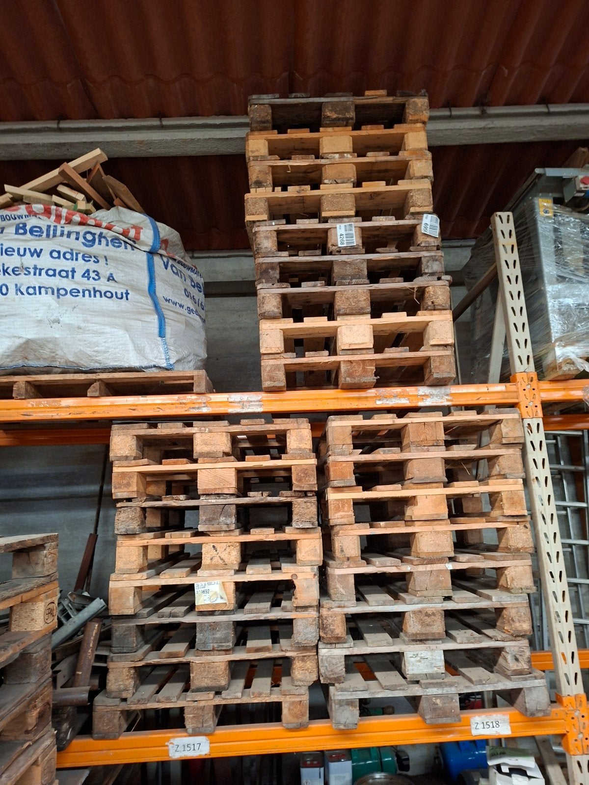 europaletten 5€/st, Ophalen