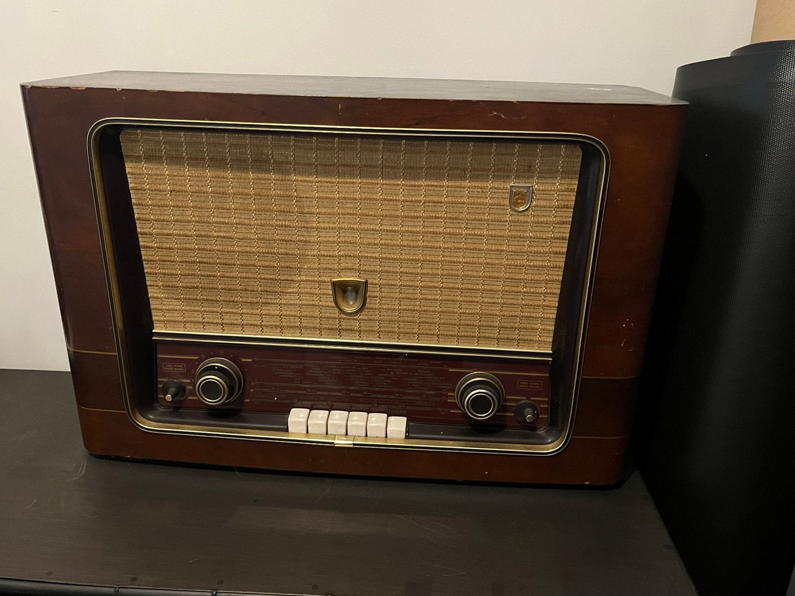 Radio à tube Philips vintage - Elle fonctionne toujours !, Enlèvement ou Envoi