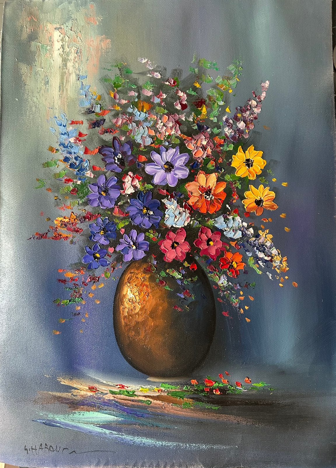 Big Bang comme des fleurs dans un vase | Peinture à l'huile, Antiek en Kunst, Verzenden