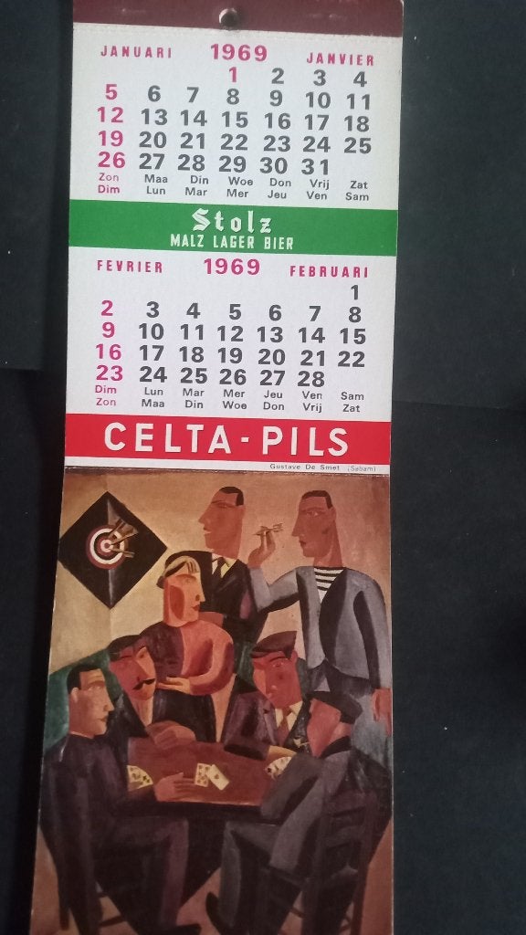 meiresonne celta pils kalendertje 1969 postkaarten, Collections, Enlèvement ou Envoi