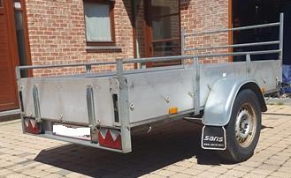 Saris McAlu H225 geremde aanhanger — 251x126 cm, Auto diversen, Aanhangers en Bagagewagens, Ophalen, Gebruikt