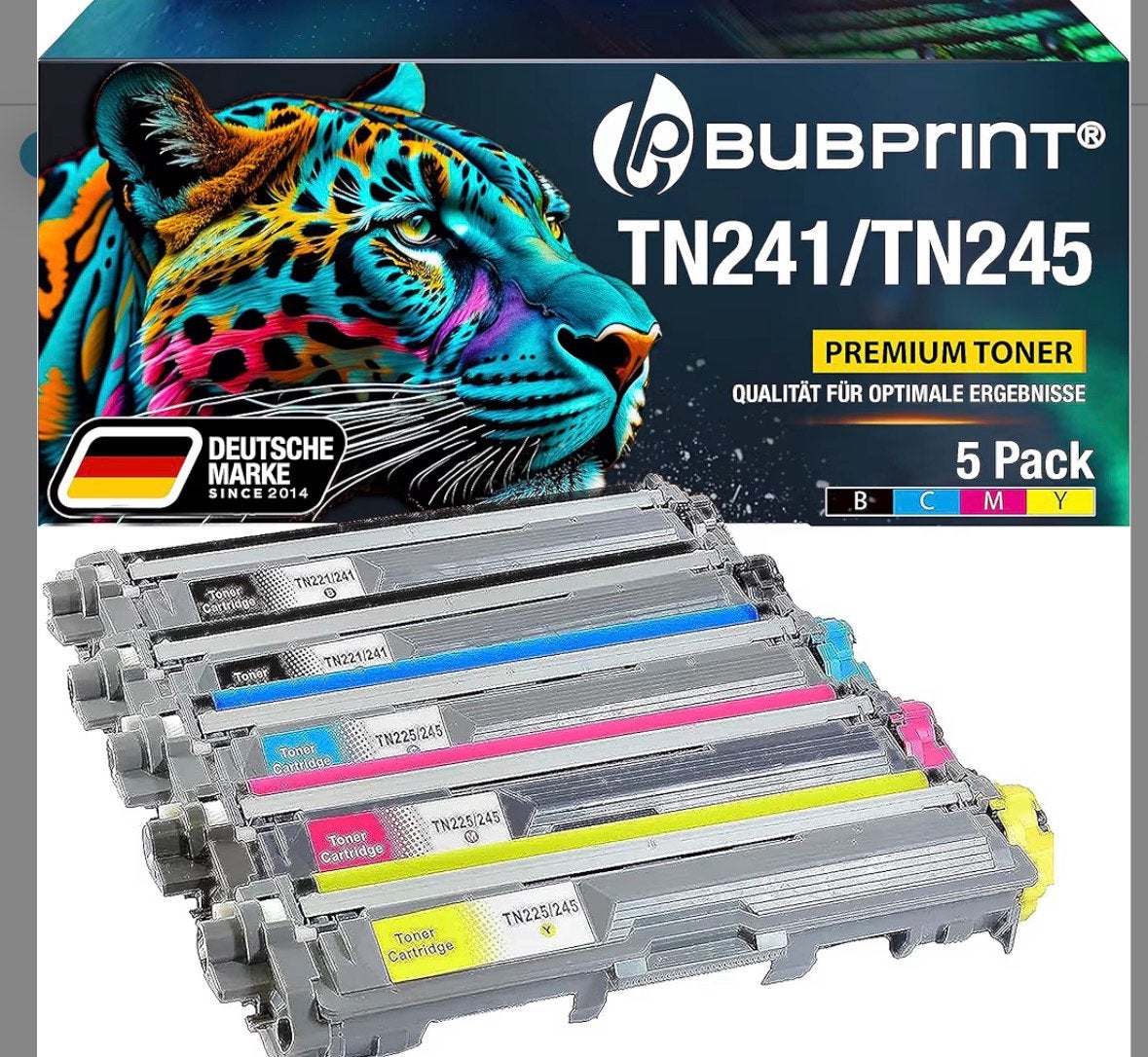 5 Toners Compatible pour Brother TN-241 TN-245, Bricolage & Construction, Casiers & Boîtes, Enlèvement ou Envoi, Comme neuf