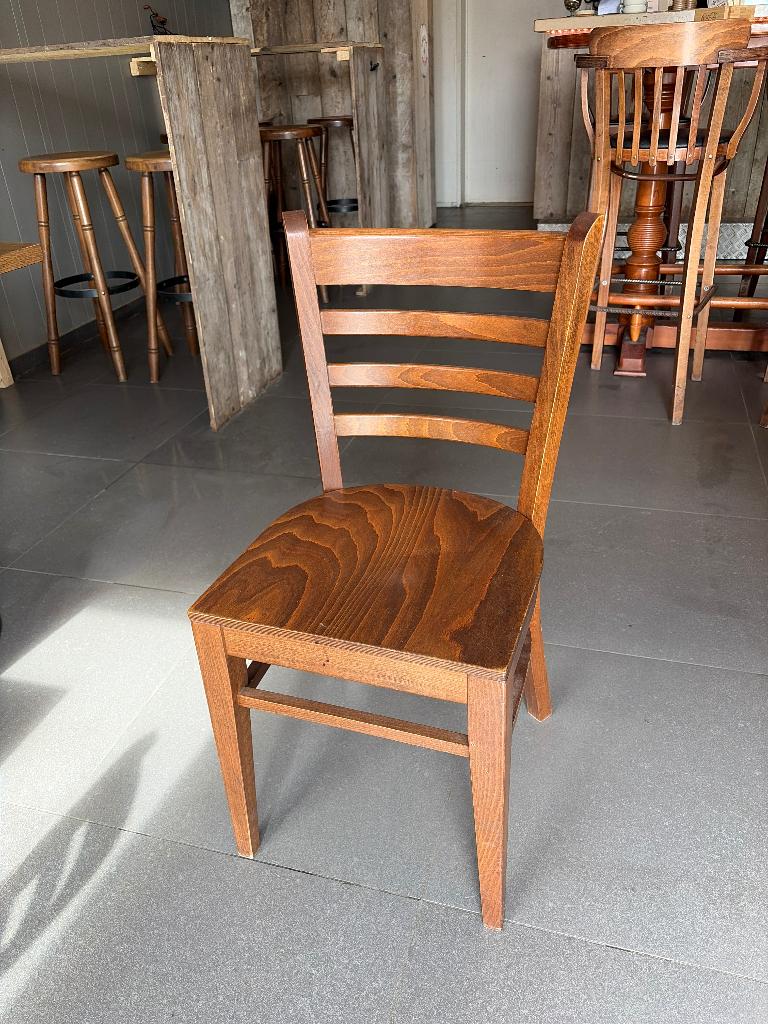 Caféstoel bruin, Ophalen, Gebruikt, Bruin, Hout