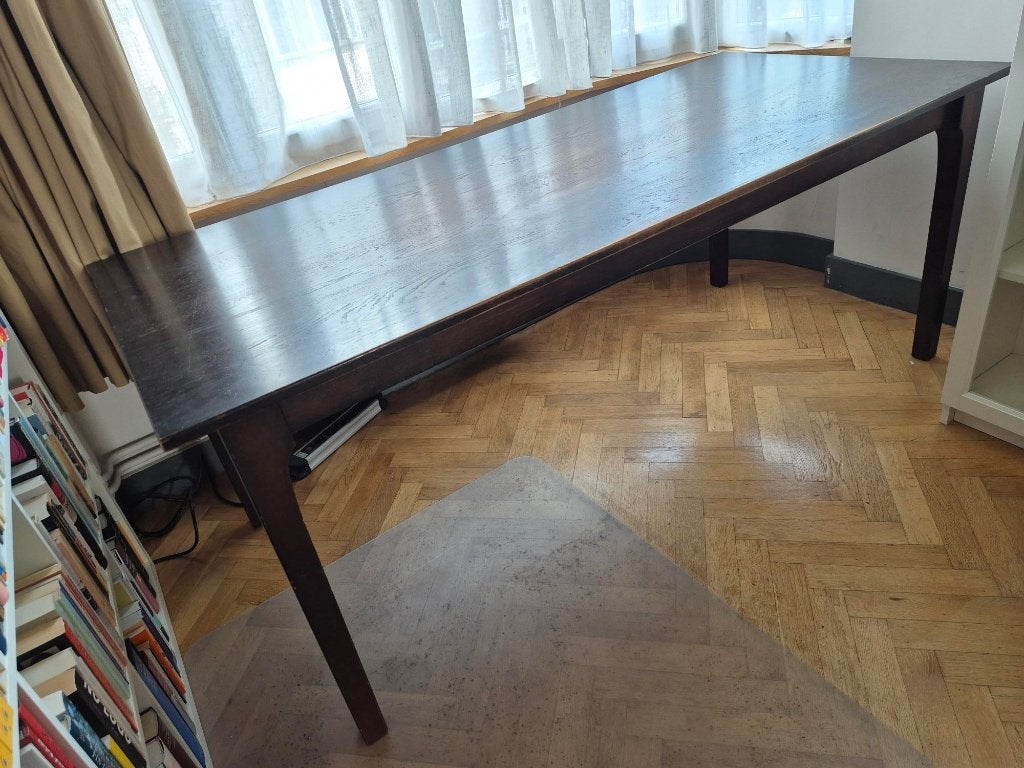 Table en bois foncé, Maison & Meubles, Tables | Tables à manger, 150 à 200 cm, Cinq personnes ou plus, Rustiek, Utilisé