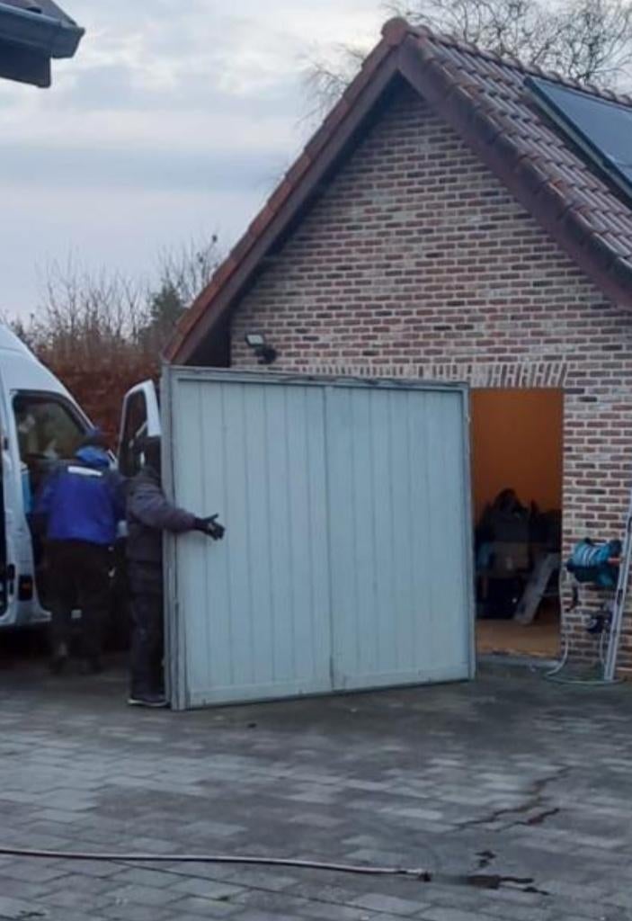 Garagepoort Hormann incl motor, Doe-het-zelf en Bouw, Ophalen, Gebruikt, Garagedeur, Hout