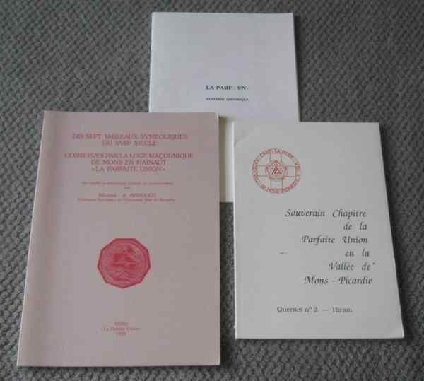 3 documents de la loge maçonnique La Parfaite Union de Mons, Enlèvement ou Envoi, Utilisé