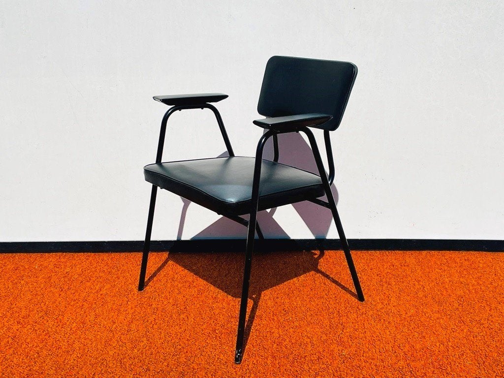 Chaise ' M ' Guariche - Meurop # Vintage 60s # Stoel, Enlèvement ou Envoi, Utilisé, Synthétique, Vintage
